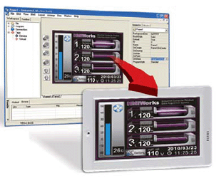 HMIWorks touch screen controller development software widgets