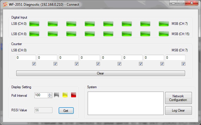 WF-2051 wireless I/O utility