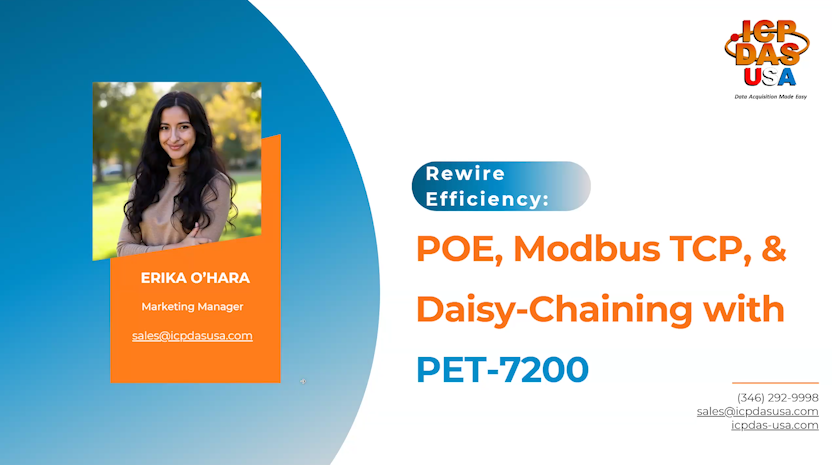 Rewire Efficiency: PoE, Modbus TCP and Daisy-Chaining with PET-7200